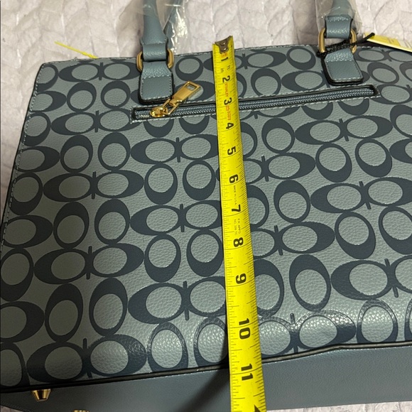 Stylish Gray Tote Bag and Wallet Set - Picture 10 of 13